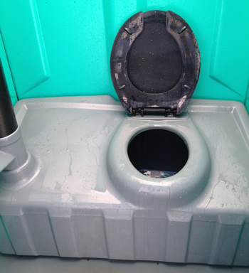 Inside Portable Toilet